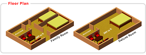 Floor plan of Cauvery Suites in Coorg, Madikeri